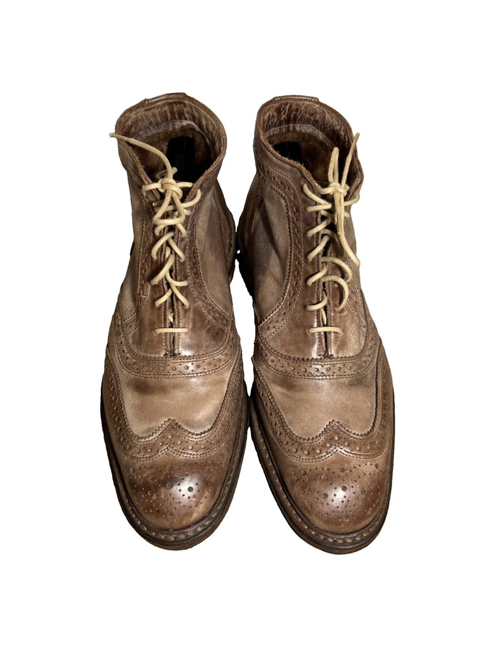 Allen Edmonds Cronmok Men’s Wingtip Ankle Boots Drown Leather Size 9 USA